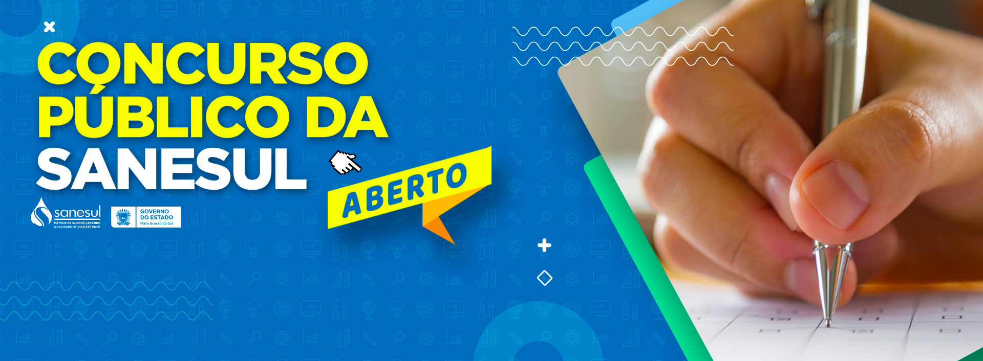 Técnicos, biólogo, advogado, jornalista… Sanesul abre concurso para 74 vagas Técnicos, biólogo, advogado, jornalista… Sanesul abre concurso para 74 vagas